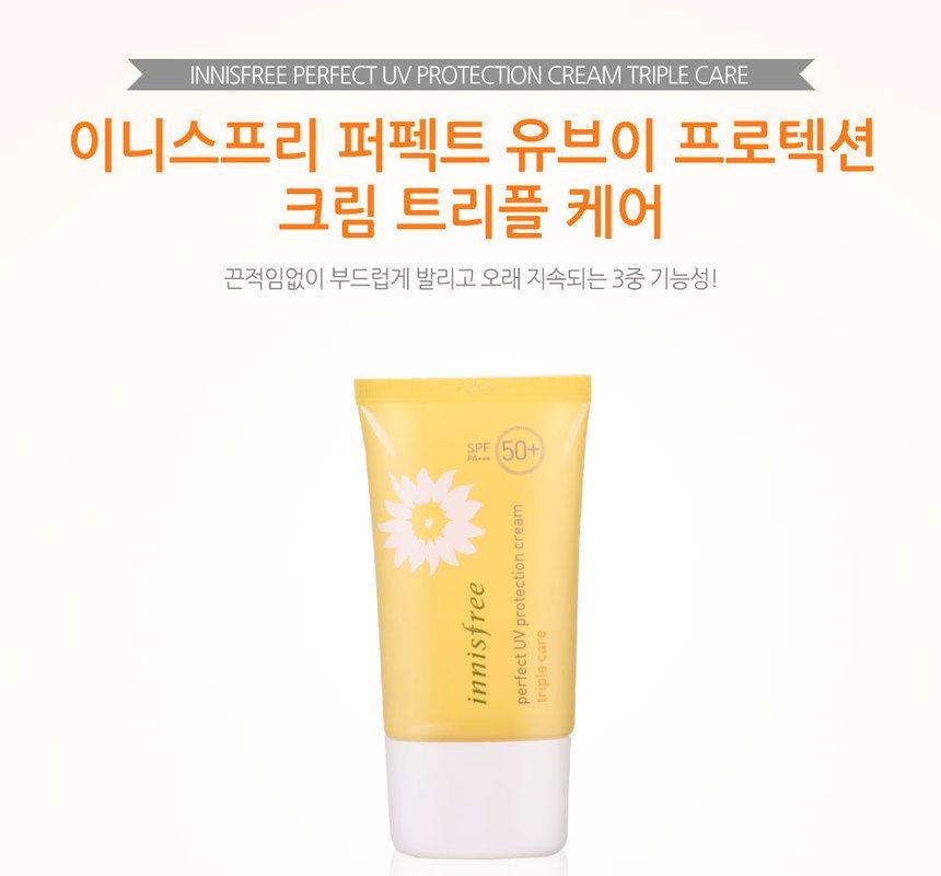 Innisfree Perfect UV Protection Cream Triple Care SPF50+ PA+++ 50ml | YESSTYLE